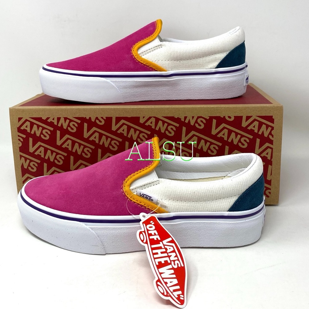 VANS Classic Slip On Platform Mini Multi Suede W